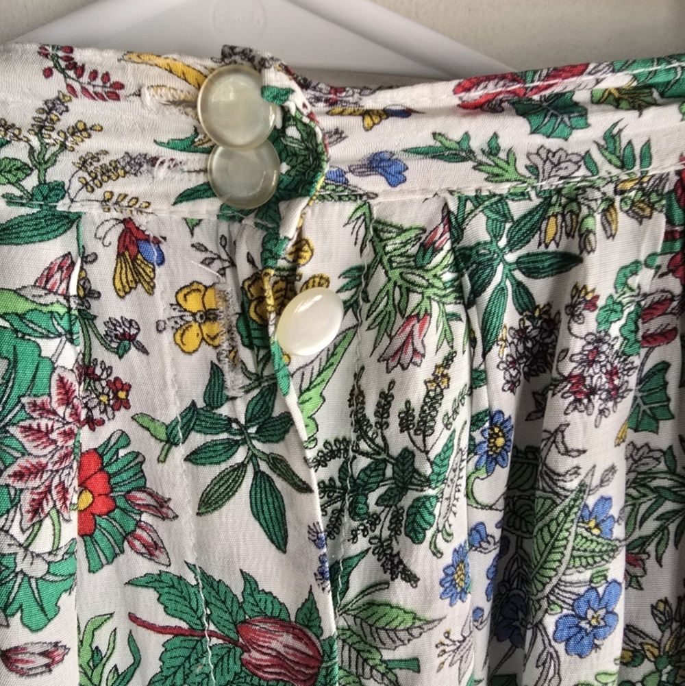 Jessy Vintage Button Down Floral Print Women's Maxi Skirt Size 2 - Picture 2 of 7